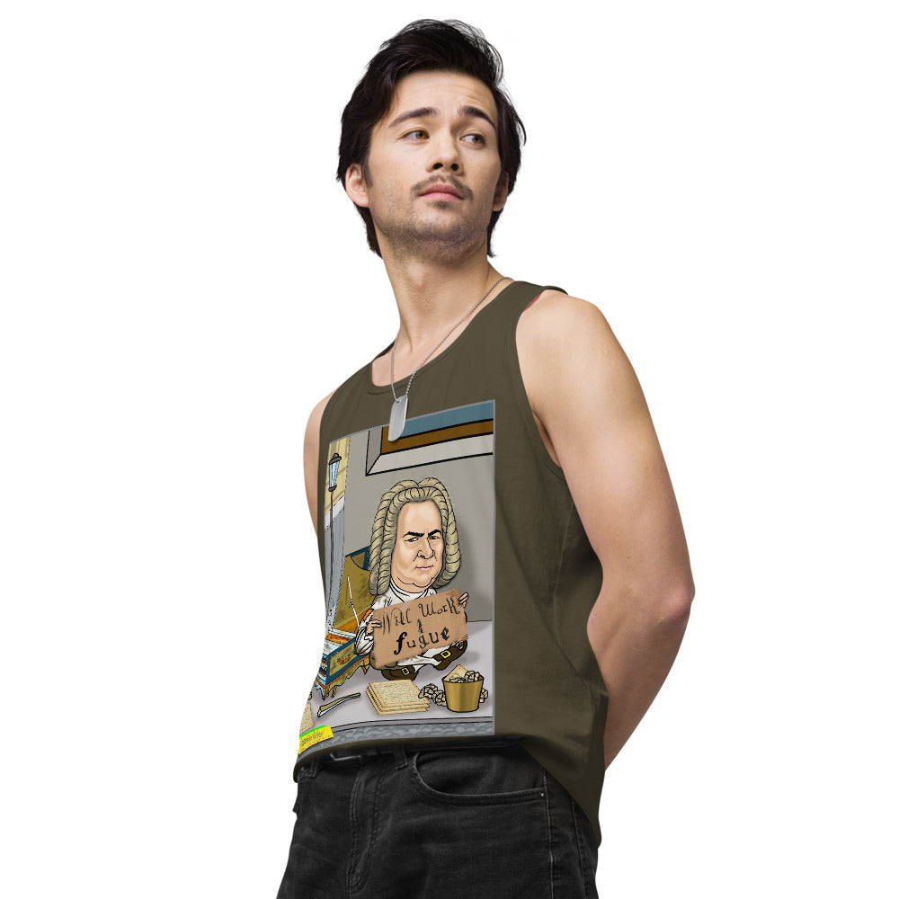 WILL WORK FOR FUGUE   |   Men's Premium Tank Top