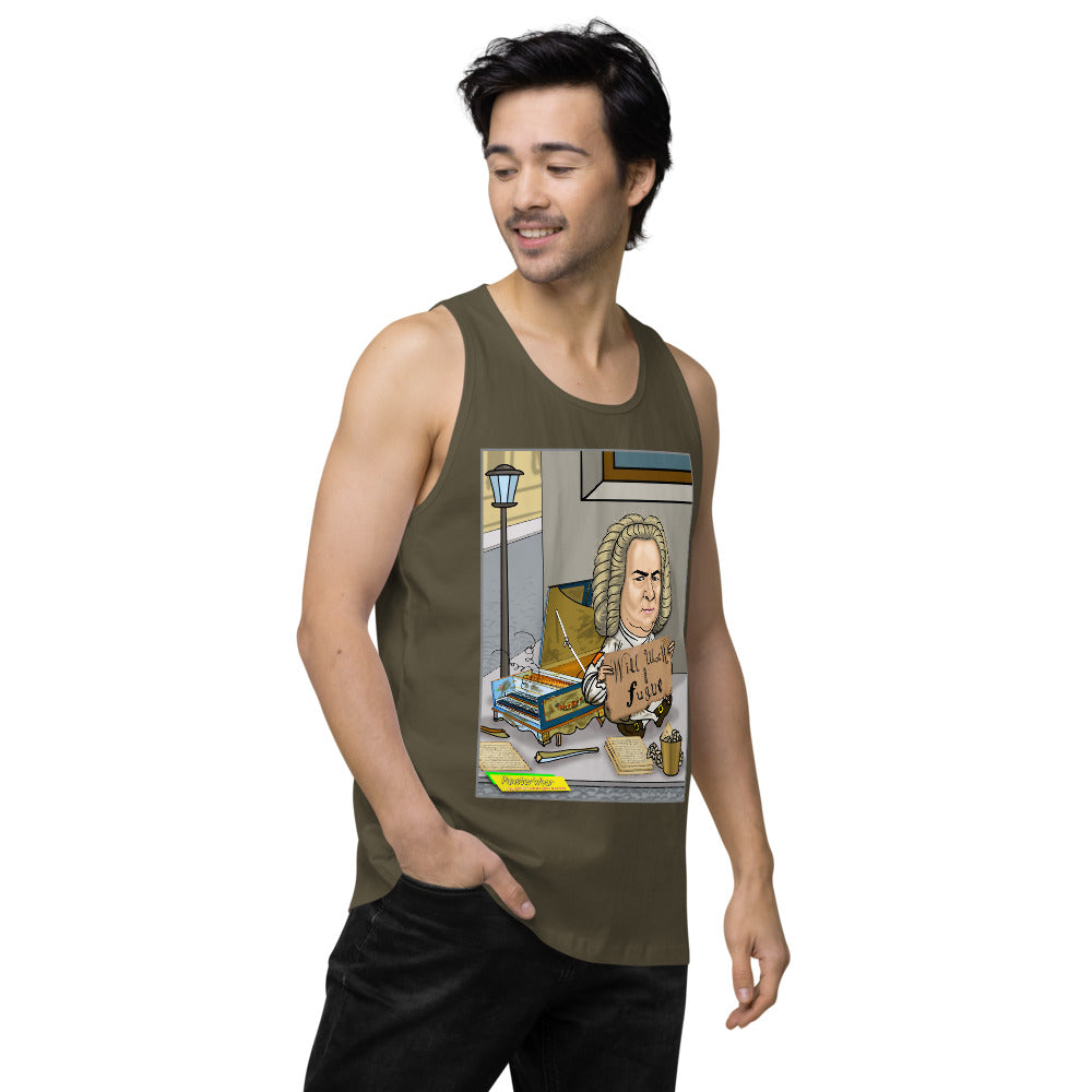 WILL WORK FOR FUGUE   |   Men's Premium Tank Top