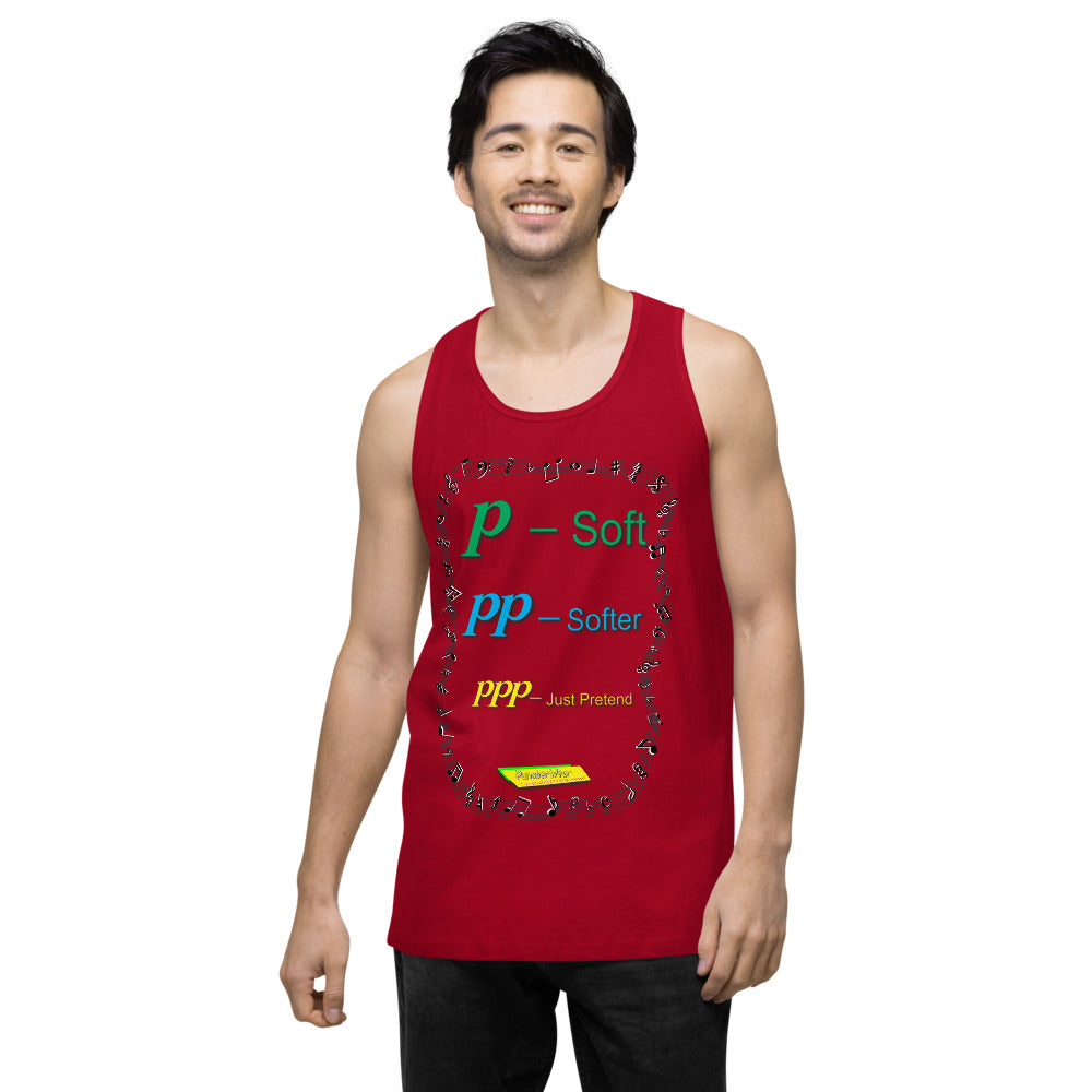Triple Pianisimmo (PPP) – JUST PRETEND  |   Men's Premium Tank Top