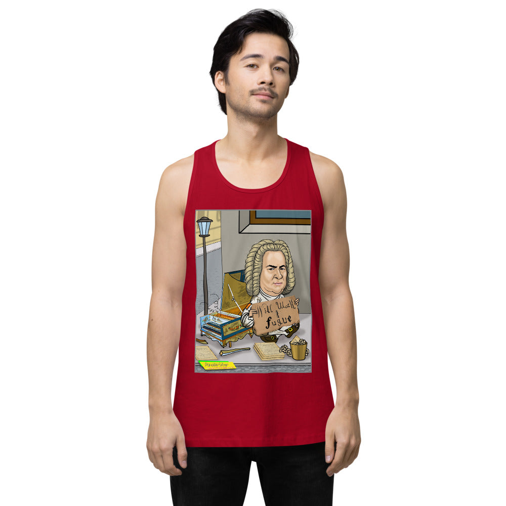 WILL WORK FOR FUGUE   |   Men's Premium Tank Top
