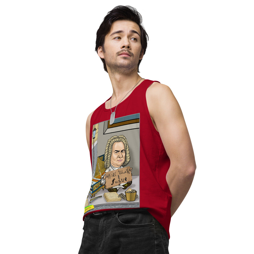 WILL WORK FOR FUGUE   |   Men's Premium Tank Top