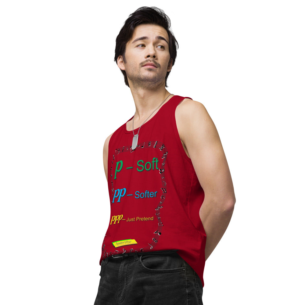 Triple Pianisimmo (PPP) – JUST PRETEND  |   Men's Premium Tank Top