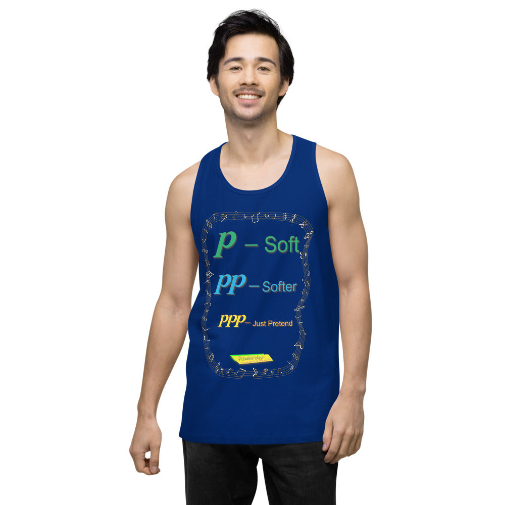 Triple Pianisimmo (PPP) – JUST PRETEND  |   Men's Premium Tank Top
