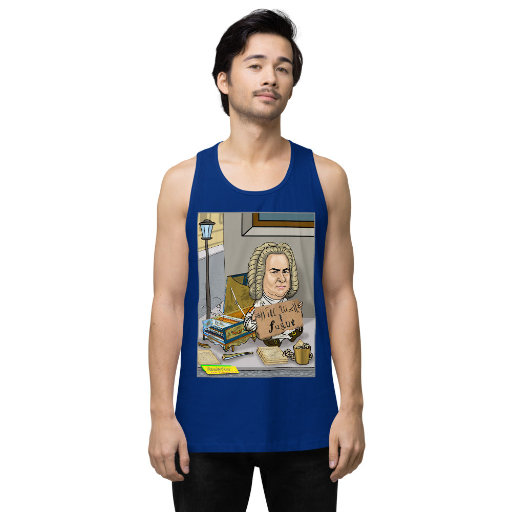 WILL WORK FOR FUGUE   |   Men's Premium Tank Top