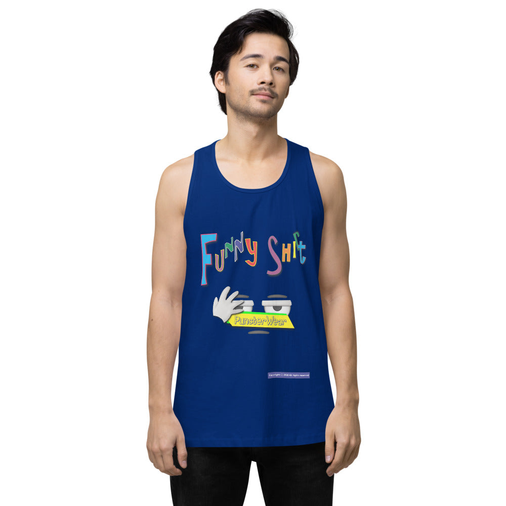 PunsterWear Funny Shi(r)t Logo (Top)    |   Men's Premium Tank Top
