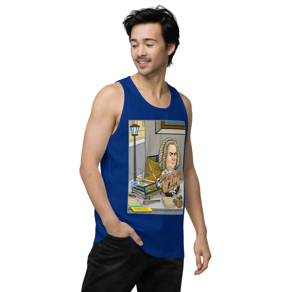 WILL WORK FOR FUGUE   |   Men's Premium Tank Top