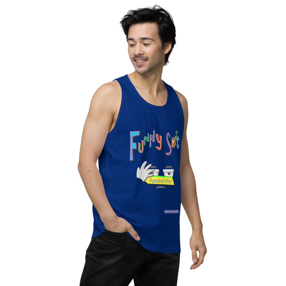 PunsterWear Funny Shi(r)t Logo (Top)    |   Men's Premium Tank Top
