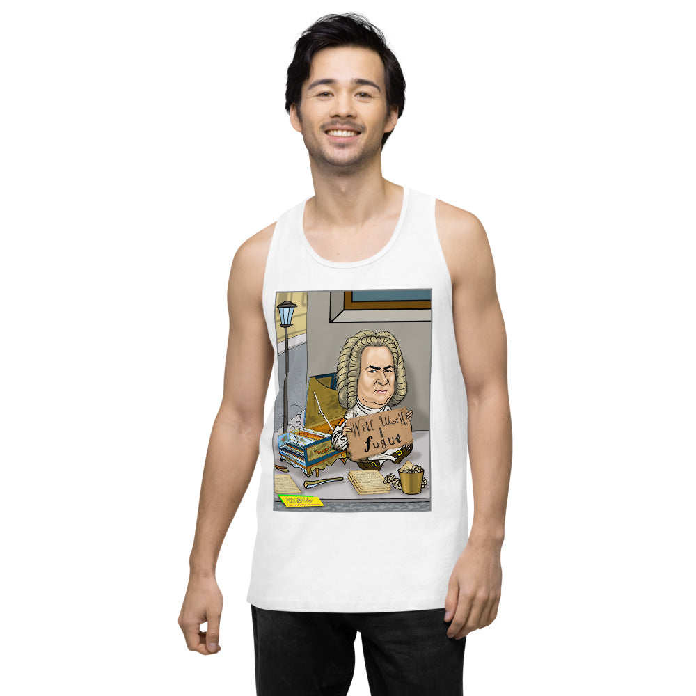 WILL WORK FOR FUGUE   |   Men's Premium Tank Top