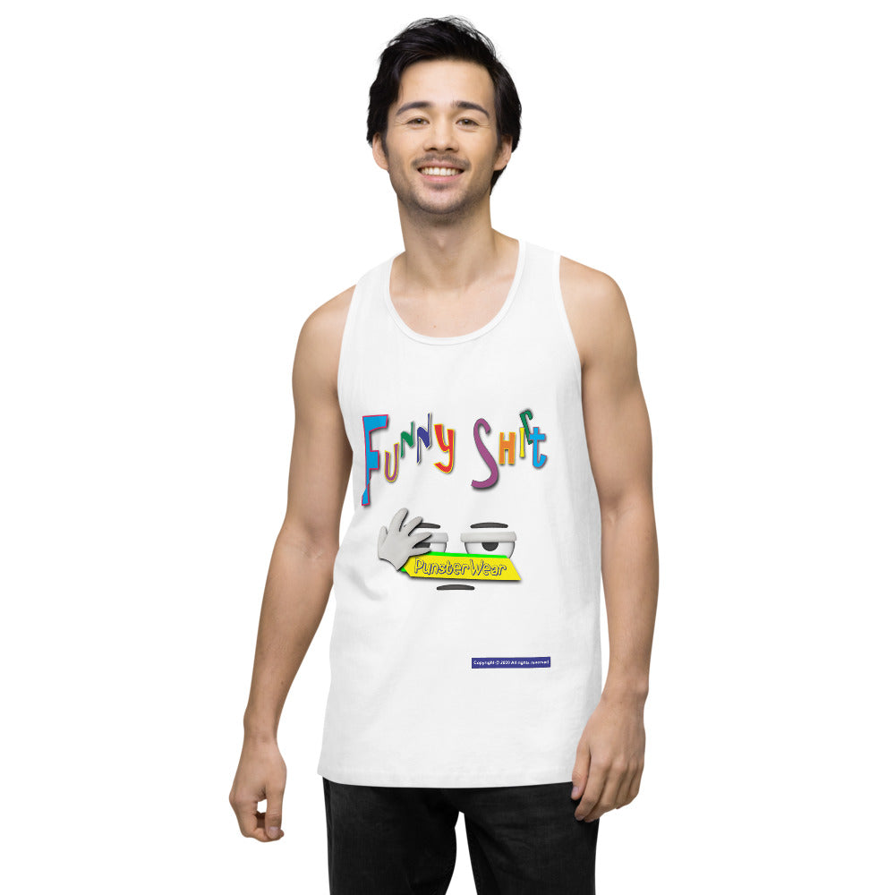 PunsterWear Funny Shi(r)t Logo (Top)    |   Men's Premium Tank Top