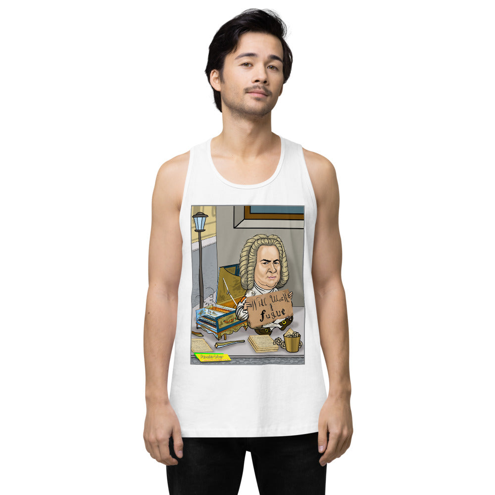 WILL WORK FOR FUGUE   |   Men's Premium Tank Top