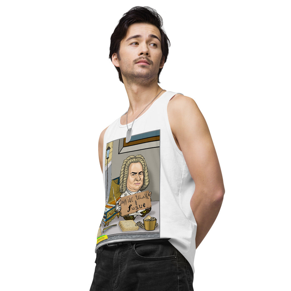 WILL WORK FOR FUGUE   |   Men's Premium Tank Top