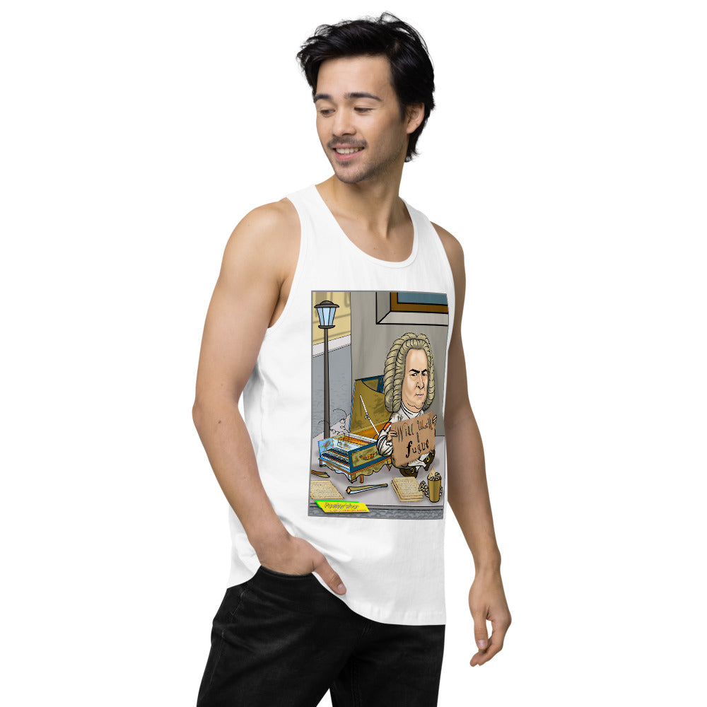 WILL WORK FOR FUGUE   |   Men's Premium Tank Top