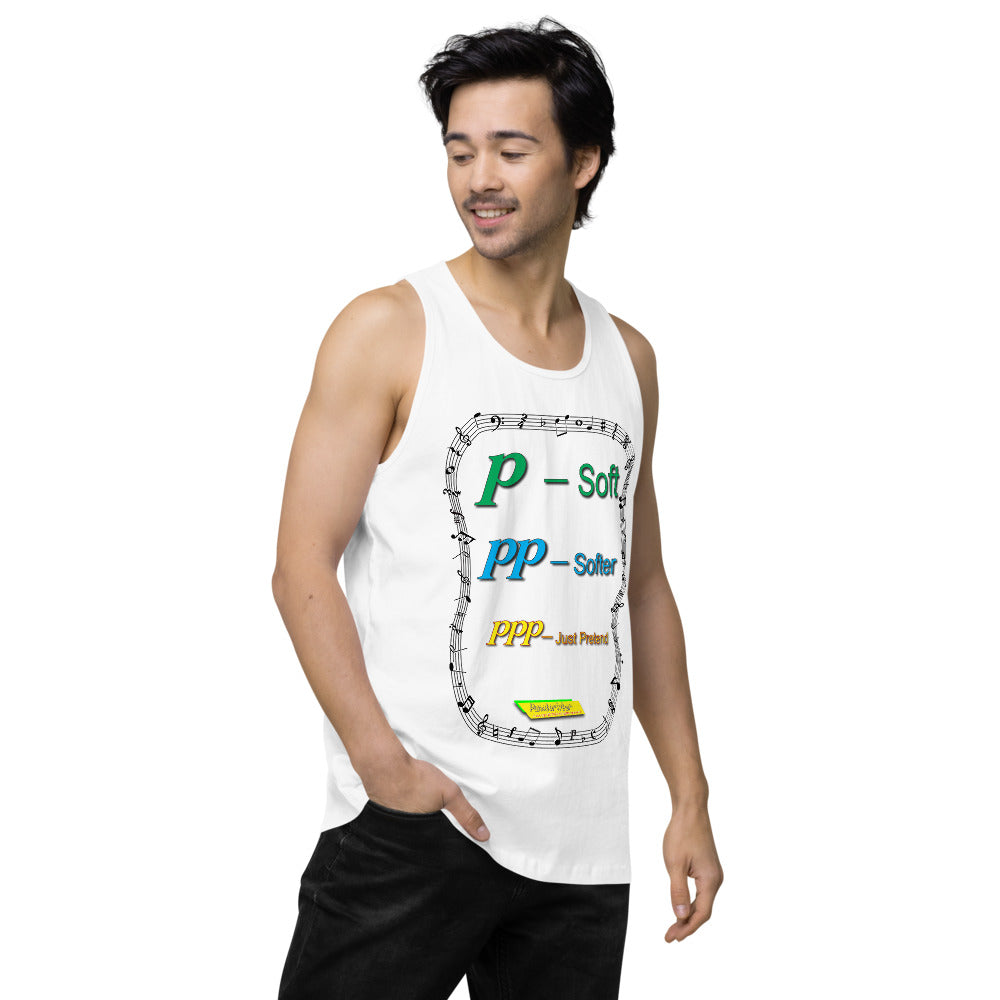 Triple Pianisimmo (PPP) – JUST PRETEND  |   Men's Premium Tank Top