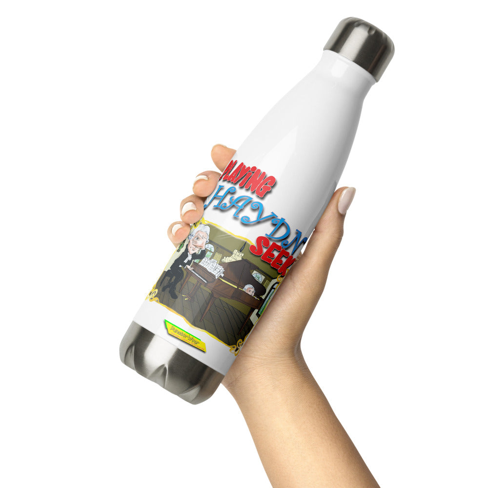 PLAYING HAYDN SEEK  |  Stainless Steel Water Bottle, 17oz
