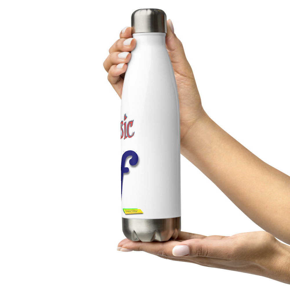 MUSIC IS MY F (FORTE)    |   Stainless Steel Water Bottle, 17oz