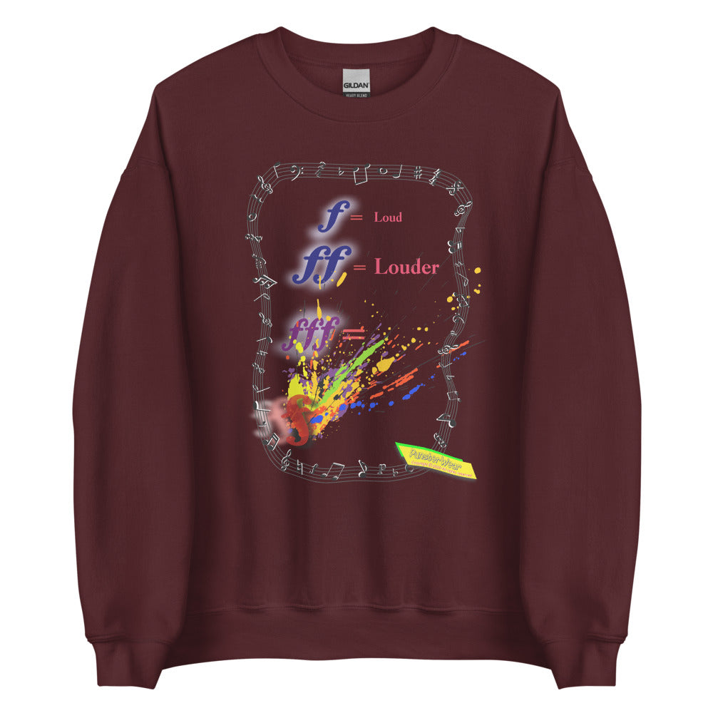 Triple Forte (FFF) – SPLAT  |   Unisex Crew Neck Sweatshirt