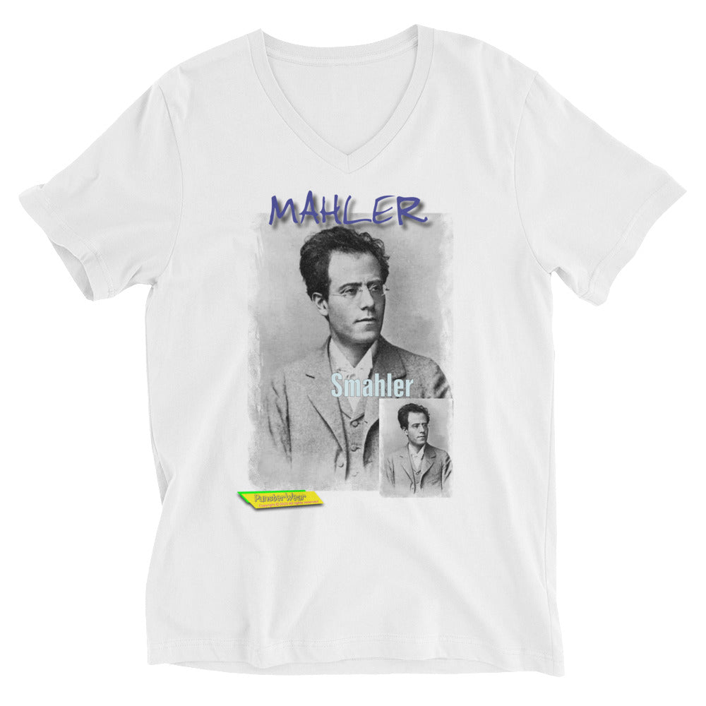 MAHLER-smahler  |  Unisex Short Sleeve V-Neck T-Shirt