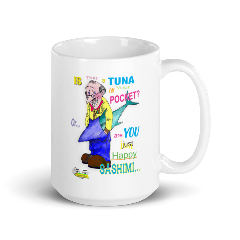 HAPPY SASHIMI|   White glossy mug, 11oz & 15oz